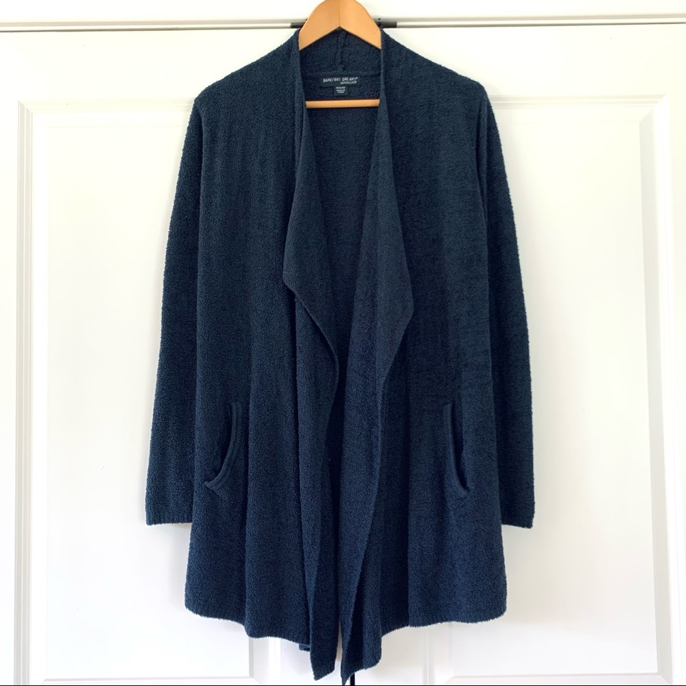 Barefoot Dreams Sweater Island Drape Cardigan Open Front Navy 903 Size XXS / XS